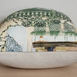 Osborne & Little Rhapsody Villa Como Terracotta Cushion Cover 50x50 cm - thumbnail 2