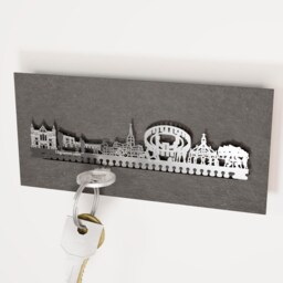 Salisbury Skyline Key Rack - Iconic Landmarks Silhouette, Souvenir Gift - thumbnail 2
