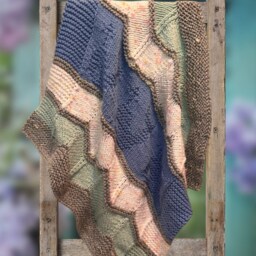 Whale Of A Time Stroller Sized Baby Blanket - Nautical Themed Easy Knit Pattern - thumbnail 2
