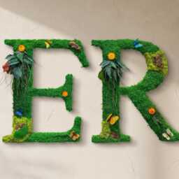 Preserved Moss Letter Custom Sign For Office Wall Decor & Woodland Nursery - thumbnail 2