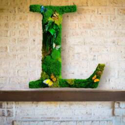 Preserved Moss Letter Custom Sign For Office Wall Decor & Woodland Nursery - thumbnail 3