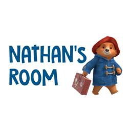 Paddington Tv Wall Sticker - With Suitcase Personalised Name Decal Kids Art - thumbnail 3