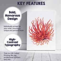 Abstract Coral Sea Anemone Marine Life Illustration Canvas Wall Art Print Decor Picture Ready To Hang - thumbnail 2