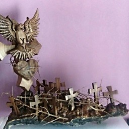 Calvary, Golgota, Calvary Sculpture, Calvary Carving, Christian Art, Christian Carving, Wood Carving, Wooden Sculpture, Jesus Carving, Holy Spirit - thumbnail 2