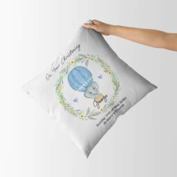 Baby Christening Gift Personalised Cushion For Babies Boys Custom Keepsake Any Name Pillow Decorative Cushions Bedroom Nursery Decor - thumbnail 1