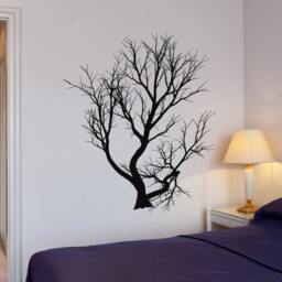 Wall Vinyl Decal Tree With Branches Outline Modern Decor For Living Room Center Focal Point - #1048Di - thumbnail 3