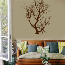 Wall Vinyl Decal Tree With Branches Outline Modern Decor For Living Room Center Focal Point - #1048Di - thumbnail 2