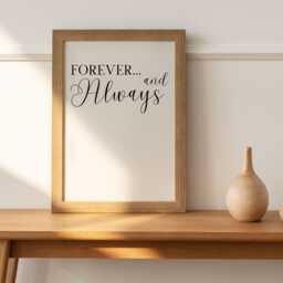 Forever & Always A4 Print, Love Quote Wall Art - thumbnail 1