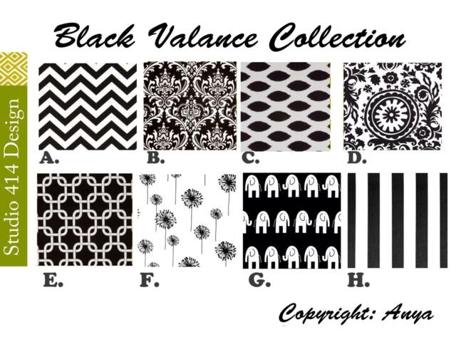 Black Valance. Window Treatment.black Valance Window Curtain - image 1