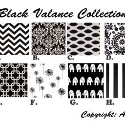 Black Valance. Window Treatment.black Valance Window Curtain - thumbnail 3