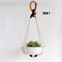 Macrame Plant Hanger, Textile Handmade - thumbnail 2