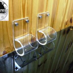 1Pc One Clear Acrylic Bracket Holder Support For Window Curtain Rod Up To 2 Inches - thumbnail 2