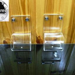 1Pc One Clear Acrylic Bracket Holder Support For Window Curtain Rod Up To 2 Inches - thumbnail 3