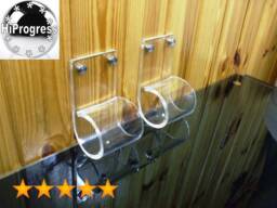 1Pc One Clear Acrylic Bracket Holder Support For Window Curtain Rod Up To 2 Inches - thumbnail 1