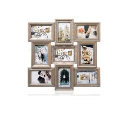 Arpan Vintage Gold Multi Aperture Picture Photo Frame, Holds 9 X 6X4 Photos, Best Gifting Family Frame - thumbnail 1