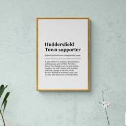 Huddersfield Town Supporter Funny Definition Sport Football Gift Wall Art Print - thumbnail 3
