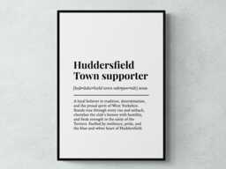Huddersfield Town Supporter Funny Definition Sport Football Gift Wall Art Print - thumbnail 1