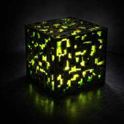 star Trek Borg Cube Lamp - Sci Fi Desk Light Geek Room Decor Unique Nerd Gift Gaming Night - thumbnail 1