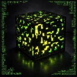 star Trek Borg Cube Lamp - Sci Fi Desk Light Geek Room Decor Unique Nerd Gift Gaming Night - thumbnail 2
