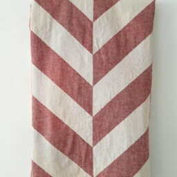 Burgundy Chevron Blanket - Fashion Coverlet Modern Bedding Christmas Gift Stonewashed Soft Couch Bed Throw Cozy - thumbnail 3