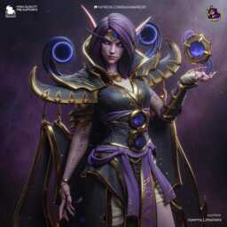 The Blackened Truth - Void Priest Shadow Magic Dark Sorcerer Xal'atath Resin Figure 16K - thumbnail 2