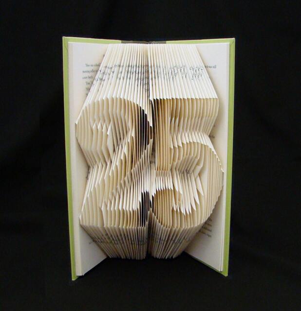 25 Numbers & Digits Folded-Book Art Sculpture - image 1