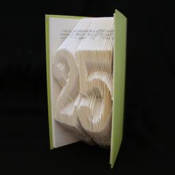 25 Numbers & Digits Folded-Book Art Sculpture - thumbnail 2