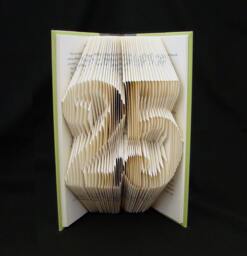 25 Numbers & Digits Folded-Book Art Sculpture