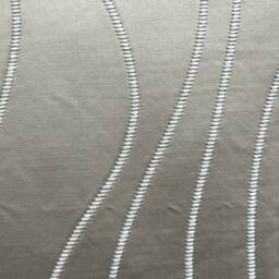 Luxury Designer Taupe Beige Neutral Contemporary Satin Wavy Striped Fabric Cushion Pillow Cover - thumbnail 2