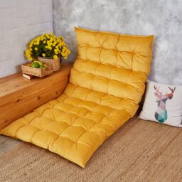Velvet Floor Cushion Seating, Water Repellent Pillow Sofa, Custom Cushion, Reading Nook Meditation Couch - thumbnail 2