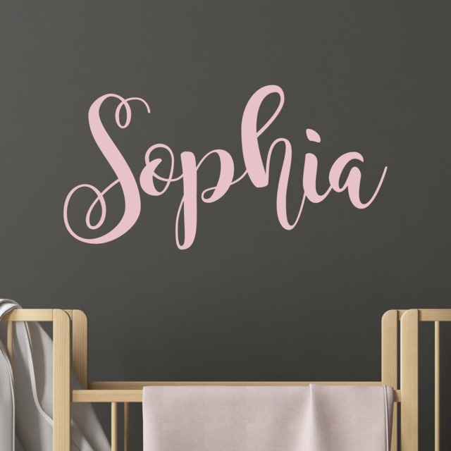 Fancy Name Personalized Vinyl Wall Decal Any Word Design Custom For Nursery Children's Dorm Room Butterfly Child 350 - image 1
