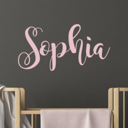 Fancy Name Personalized Vinyl Wall Decal Any Word Design Custom For Nursery Children's Dorm Room Butterfly Child 350 - thumbnail 1
