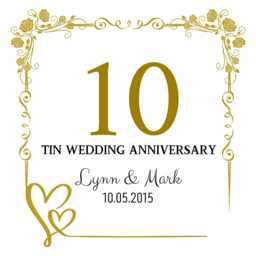 Personalised 10Th Tin Anniversary Candle, Soy Wax Keepsake Gift For Parents - thumbnail 2