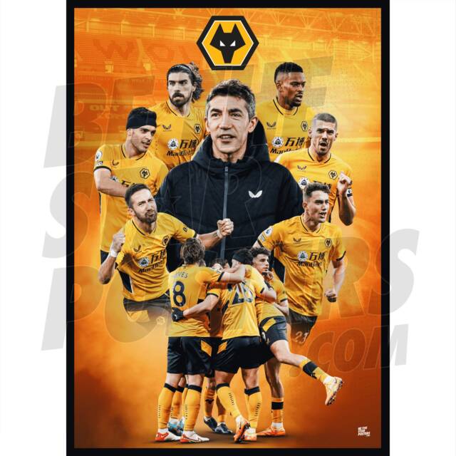 Wolverhampton Wanderers Fc Player Montage 21/22 Poster - Officially Licensed Product A4/A3 + Framed Option - image 1