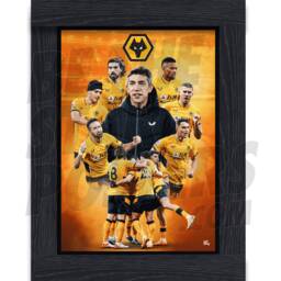 Wolverhampton Wanderers Fc Player Montage 21/22 Poster - Officially Licensed Product A4/A3 + Framed Option - thumbnail 2