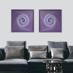 Neon String Art - Purple Geometric Uv Wall Modern Abstract Moody Home Decor - thumbnail 3