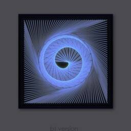 Neon String Art - Purple Geometric Uv Wall Modern Abstract Moody Home Decor - thumbnail 4