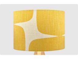 Retro Yellow Cream Lampshade, Table Floor Lamp/Ceiling Pendant, Small Medium Large, 20cm 25cm 30cm 35cm 40cm, UK Fabric Light Shade