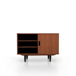 Mid-Century Sideboard, Dresser, Commode, Credenza Made Of Oak Vaneer - Teak Colour Livlo T-S16