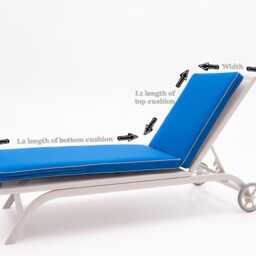 Chaise Lounge Sunbrella?? Outdoor Waterproof Fabric . Two Cushions Connected To Each Other. 2-3-4 - thumbnail 2