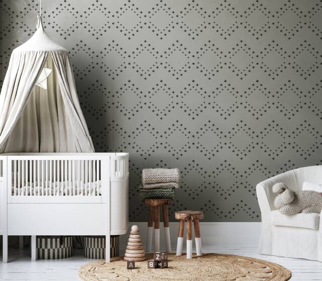 Diamond Dot Lines Stencil Tribal Ethnic Wall Decor - image 1