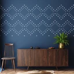 Diamond Dot Lines Stencil Tribal Ethnic Wall Decor - thumbnail 2