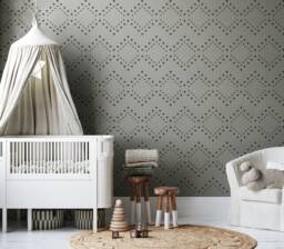 Diamond Dot Lines Stencil Tribal Ethnic Wall Decor - thumbnail 1