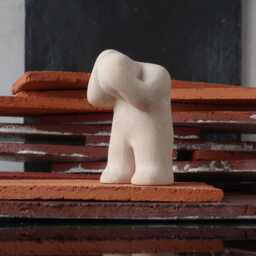 Mental Pain - Expressive Ceramic Figurine For Sandplay & Counseling - thumbnail 3
