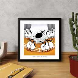 "Funny Sheep Pun Art Print, Quirky Farmhouse Decor - 10""x10" - thumbnail 3