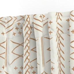 Modern Farmhouse Curtain Panel - Moroccan Beige Dark Maple Bohemian Home Custom Mudcloth Bone By Littlearrowdesign - thumbnail 3
