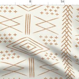 Modern Farmhouse Curtain Panel - Moroccan Beige Dark Maple Bohemian Home Custom Mudcloth Bone By Littlearrowdesign - thumbnail 4
