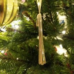 6 X Christmas Tree Decorations. Icicles Upcycled From Vintage Silver Plated Handles. Unique