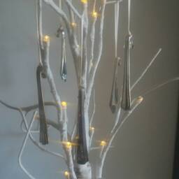 6 X Christmas Tree Decorations. Icicles Upcycled From Vintage Silver Plated Handles. Unique - thumbnail 3