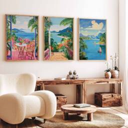Set Of 3 Philippines Poster Set, Vintage Filipino Floral Prints, Indigenous Art, Folk Art Poster, Tropical Wall Art, Sea A1/A2/A3/A4 - thumbnail 2